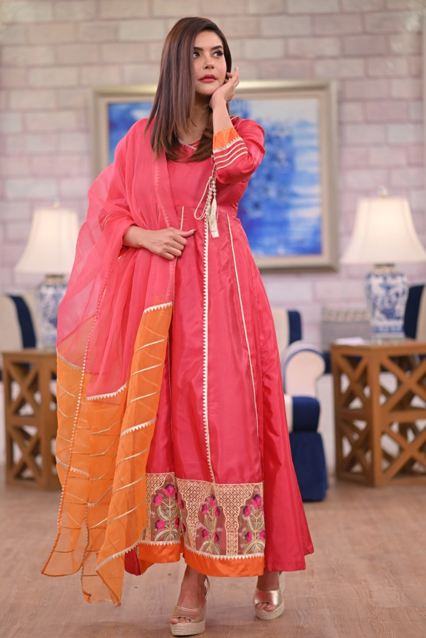 Nida Yasir Angrakha {3 Piece} - theraaspret.com